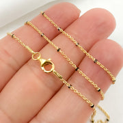 Gold Plated 925 Sterling Silver Satellite Cube Chain